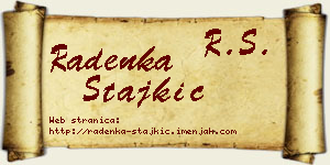 Radenka Stajkić vizit kartica